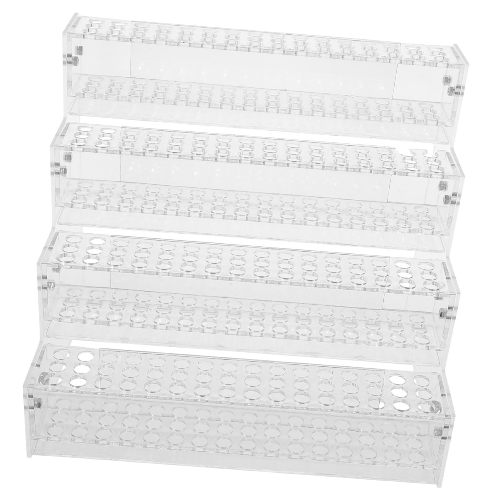FRCOLOR Portapenne in Acrilico Verticale 192 Scomparti a Gradini, Capacità di Carico Elevata e Facile Manutenzione, per Workspace e Banco Espositivo Moderno e Minimalista