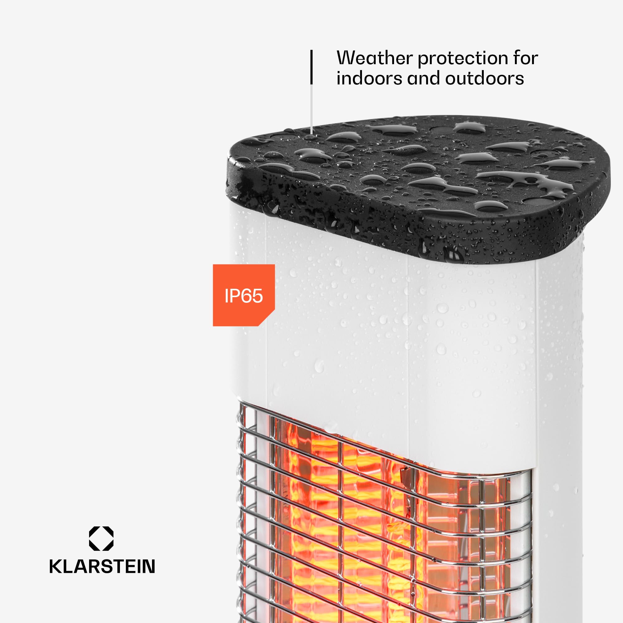 Blumfeldt Heat Guru Plus - Promiennik In & Out, ogrzewanie postojowe, moc: 1200 W, 9-godzinny timer, węglowy element grzewczy, 3 stopnie grzania, obudowa ze stopu aluminium anodowanego - kolor biały