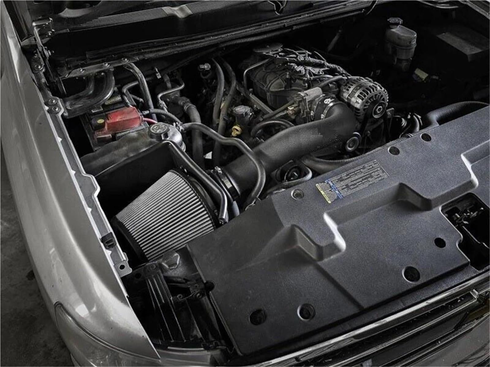 Entrada aire automóvil Filtro De Protección Térmica Para Admisión Aire Frío Negro Coche Carreras Para GMC Para Sierra 2009-2013