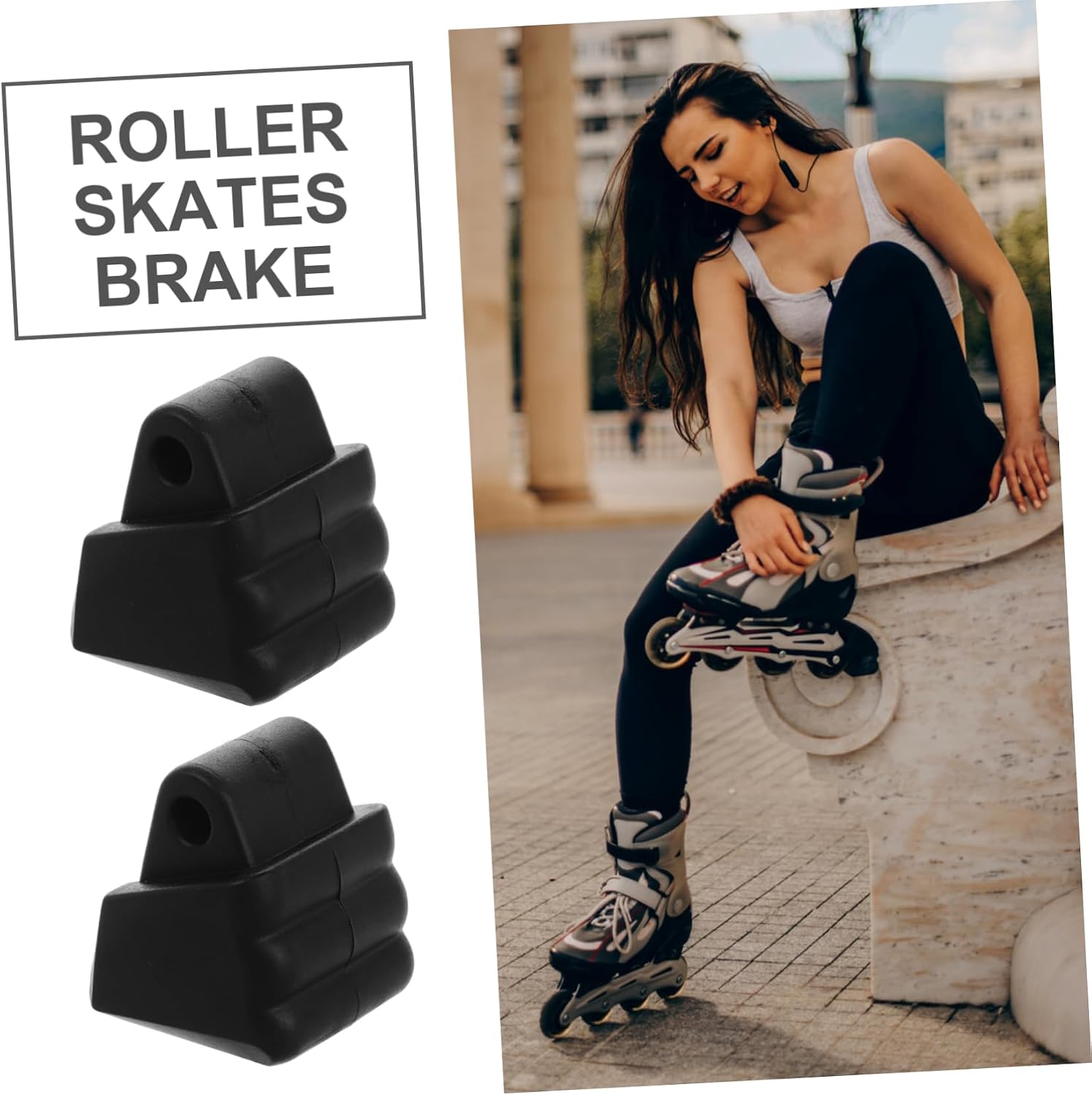 Roller Skates Brake Stopper Pad Replacement Block for Inline Skates High Compatibility Easy Installation Brake Part for and Enhanced Safety