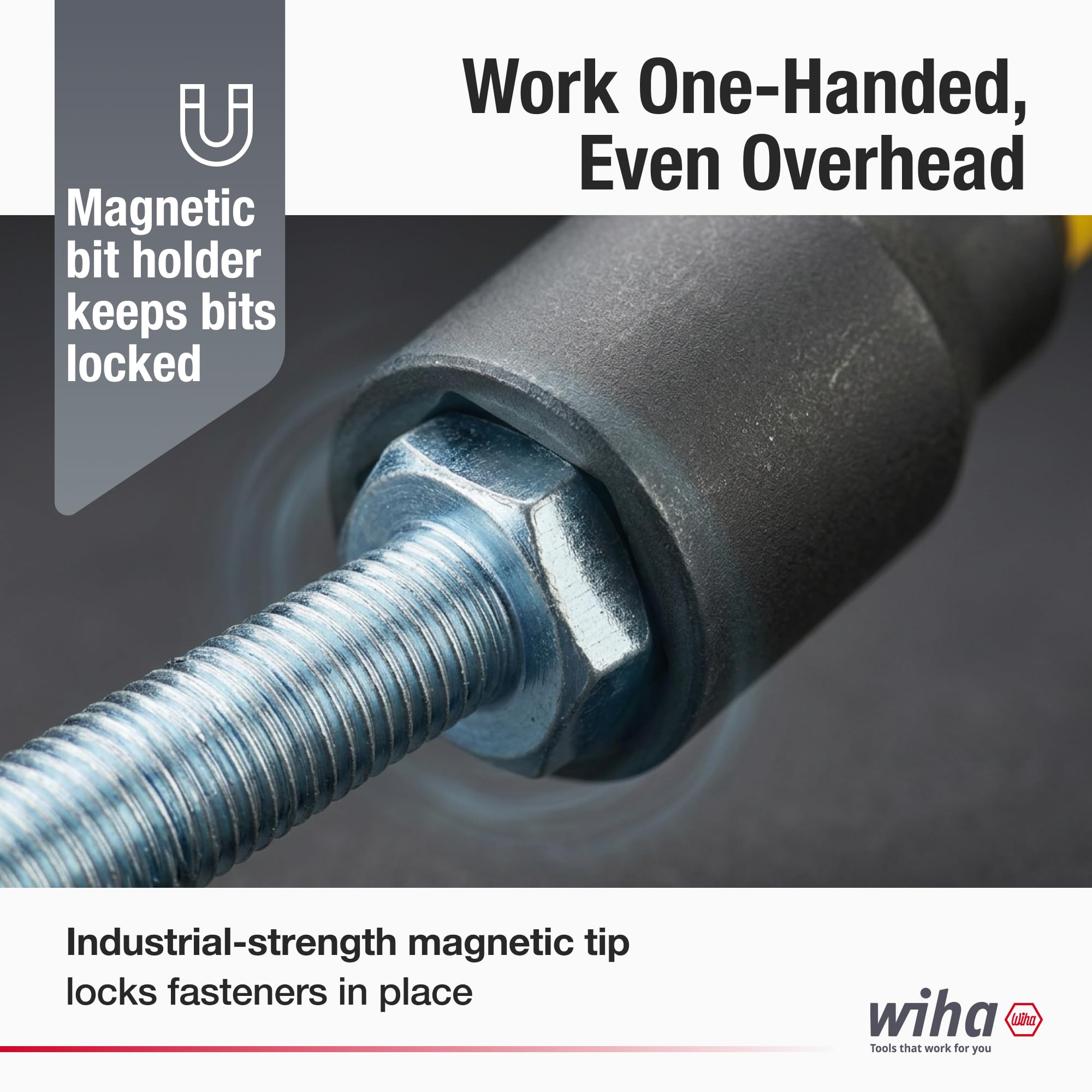 Wiha Magnetic Nut Setters - 6 Piece SAE Set -4 Wiha Magnetic Nut Setters - 6 Piece SAE Set -4