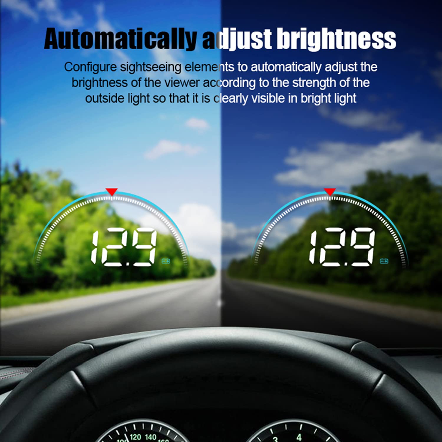 M8 HUD Head Up Display Car On-Board Computer Monitor OBD2 II EUOBD Overspeed Warning System Projector Windshield Auto Electronic Voltage Alarm