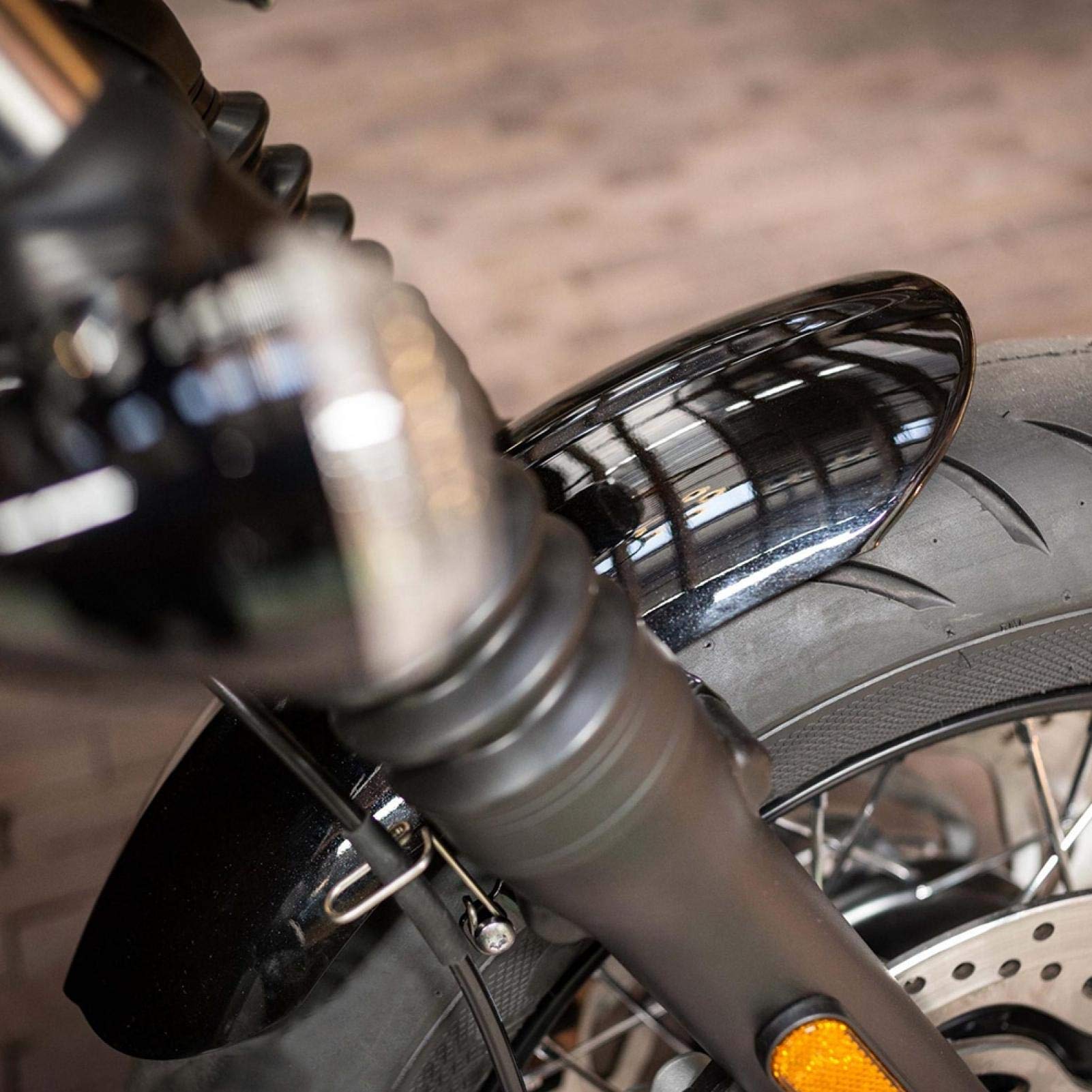 Protezione per Parafango Anteriore Corto Moto ABS Parafango Anteriore Corto Copri Copertura di Fango Motociclo Guardia del Sporco per Bonneville/T100/Scrambler/Thruxton 2001-2016