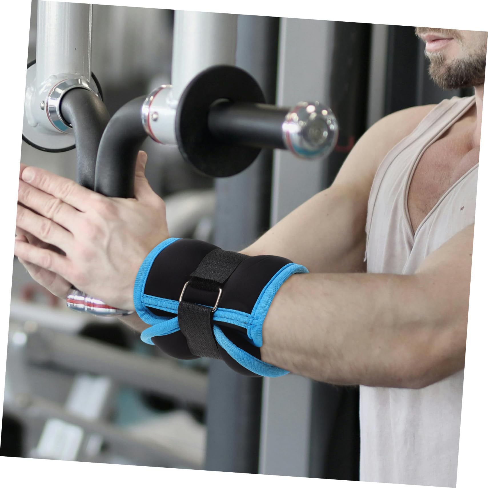 KOMBIUDA Cavigliere Pesate Regolabili 2 Pezzi, Pesi Portatili da 0,5kg in Neoprene e Ferro, per Allenamento Core e Jogging, Pesetti Polsi