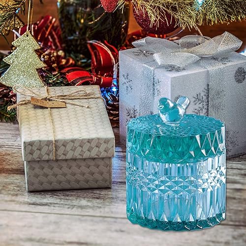 Miniatura 7 de Caja de cristal de silicona molde de resina con tapa y mango de pájaro en forma de molde para resina epoxi, almacenamiento de joyas, frasco,