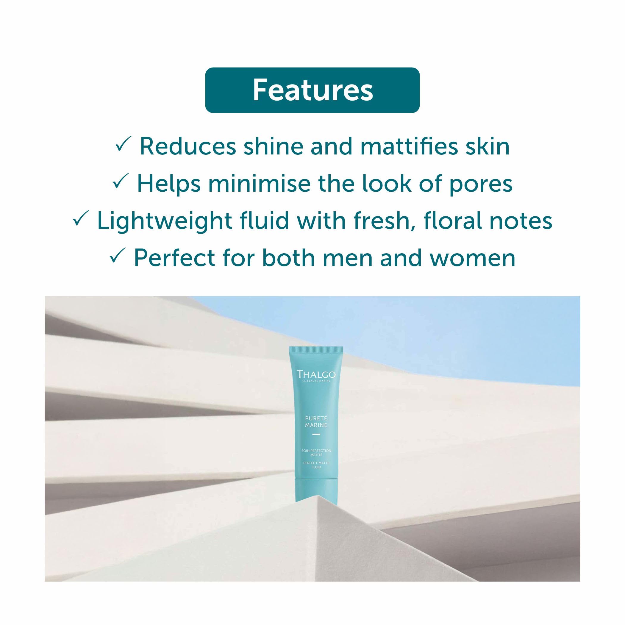 THALGO Purete Marine Perfect Matte Fluid, 1.35 Fl Oz
