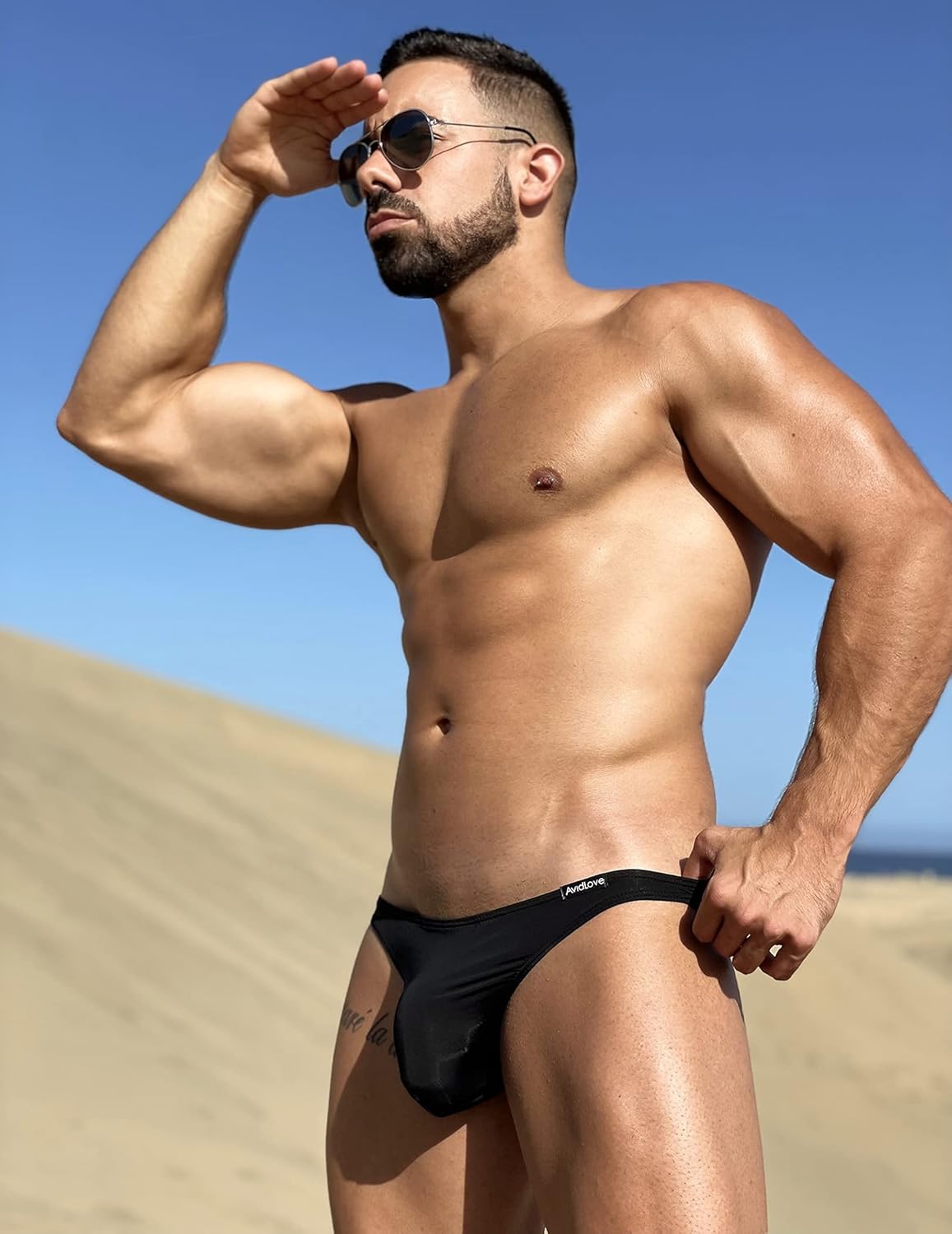 Avidlove Underwear Men's 4 Pack Classic Low Rise Stretchy Hip Briefs Bikini - Image 2