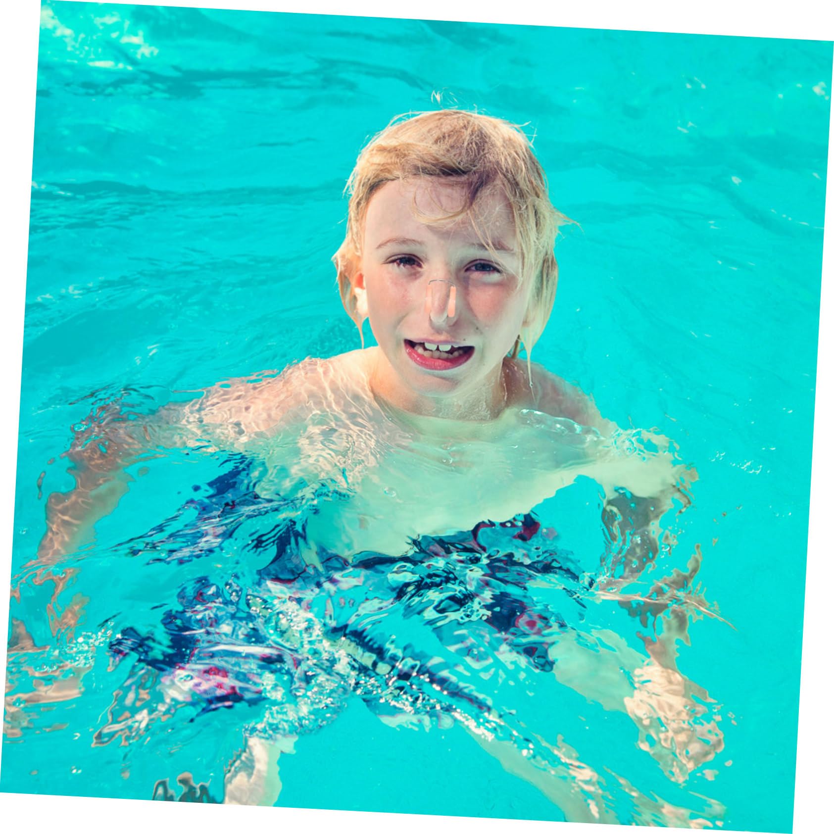 HEMOTON Nasello da Nuoto Junior Clip per Il Naso di Nuoto Sott'Acqua Clip di Protezione del Naso Ragazzo Nasale Paranaso da Nuoto Nasello Nuoto Beige