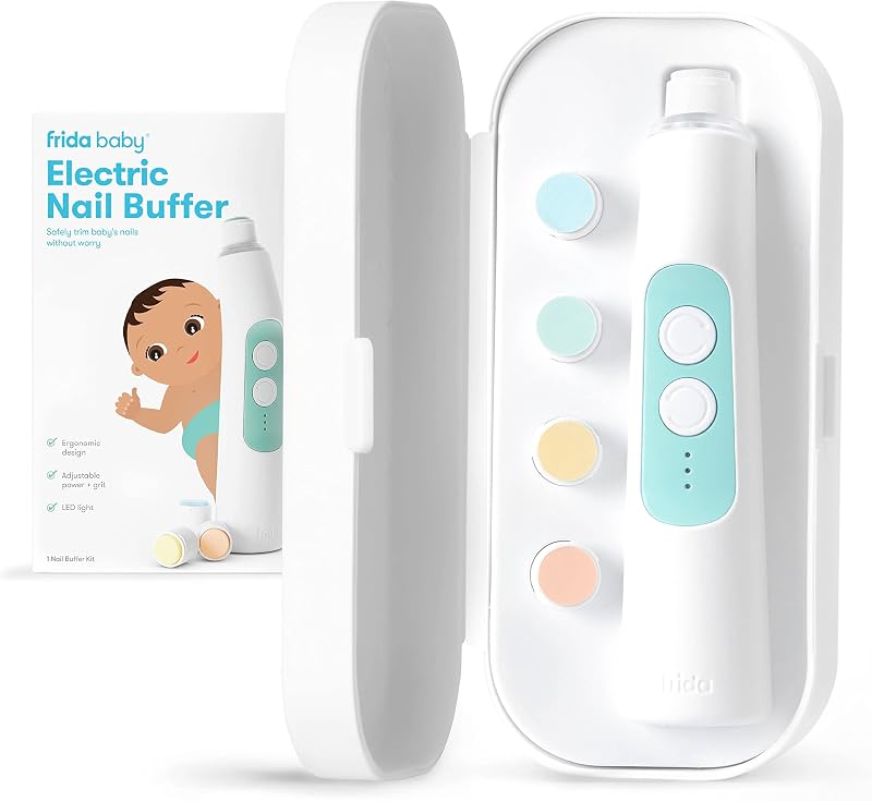 Frida Baby Grooming Bundle | 3-in-1 Nose, Ear Picker + Electric Nail Buffer: Clean Baby's Boogers, Ear Wax & Trim Nails Safely