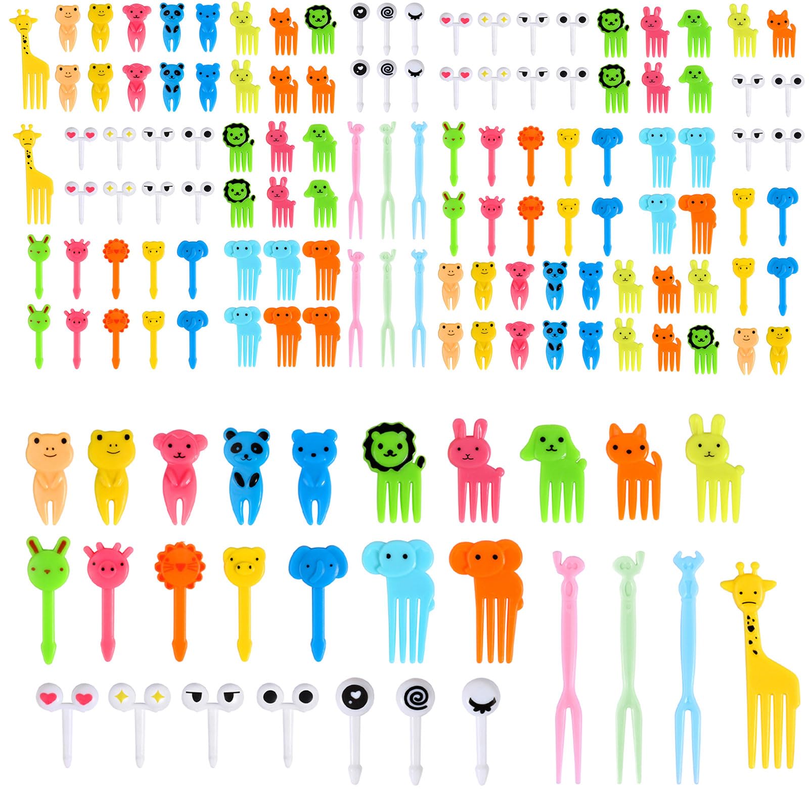 270 Pcs Mini Cartoon Fruit Fork Toothpicks Kids Bento Decor Accessories