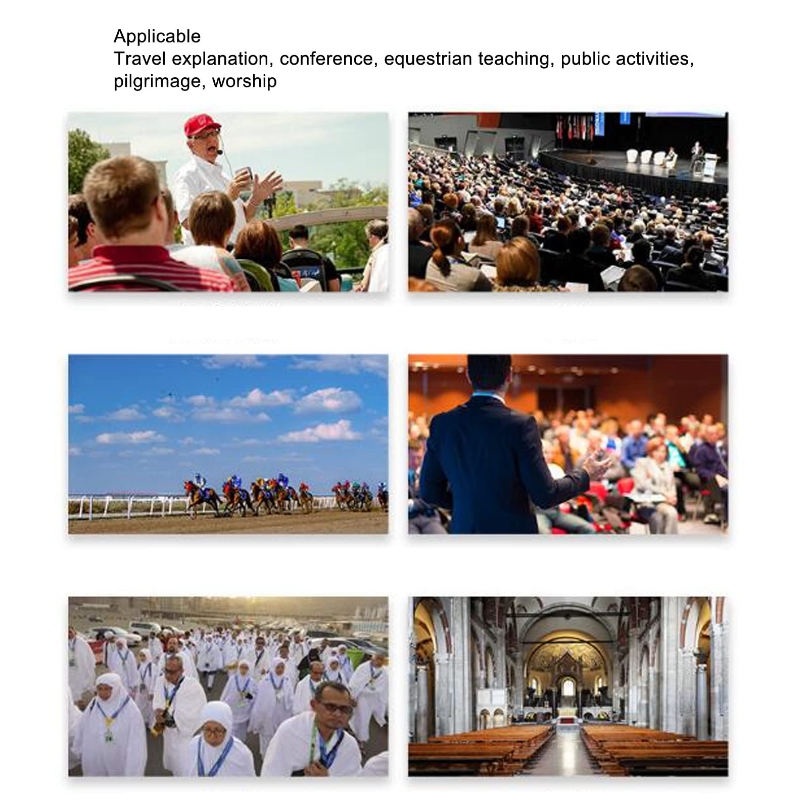 di Guida Turistica Wireless, Tecnologia di Riduzione del Rumore IC, Display LCD, 50 Canali, Crittografia Chip Intelligente, Trasmissione 200M per Insegnamento e Formazione in Conferenza