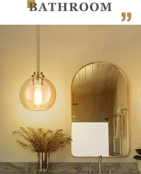 Audickic 3 Pack Brass Pendant Lights Kitchen Island, Farmhouse
