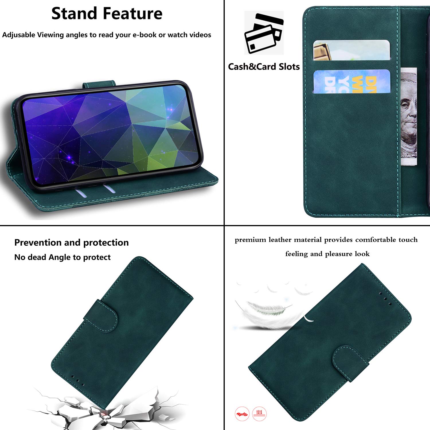 TIANCI Cover per LG Velvet 5G/4G, Portafoglio Case in Pelle PU