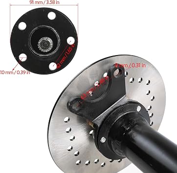 40in Rear Differential Axle Drive Shaft Kit, Vehicle Differential Axle for Go-kart Lawn Mower Tricycle Golf Cart
