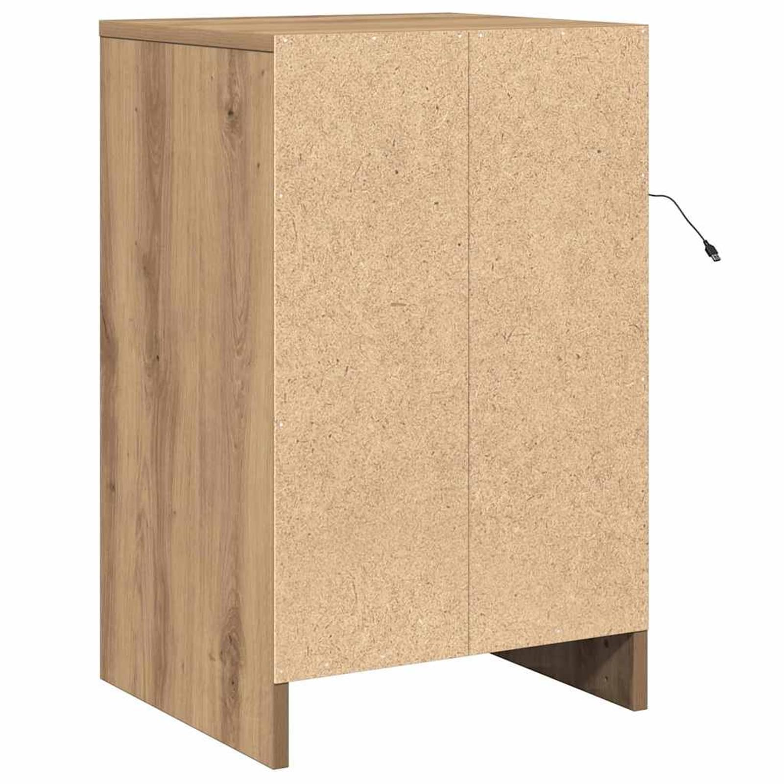 Nachttisch Artisan-Eiche 38x34x61 cm Holzwerkstoff mit 3 Schubladen | Robuste Holzwerkstoffkonstruktion, klare Linien, einfache Pflege mit feuchtem Tuch, kompakte Größe für kleine Schlafzimmer