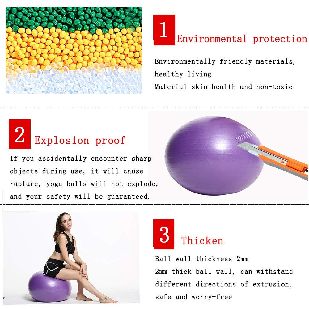 Ballon d'exercice, Ballon De Grossesse pour La Grossesse, Ballon De Yoga, Pilates, Fitness, Balle De Gymnastique pour La Stabilité Ballon Suisse De Anti-éclatement