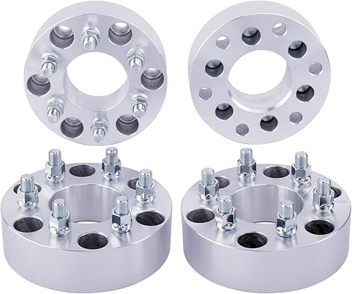 Miniatura 14 de DCVAMOUS 4 adaptadores de rueda de 6x135 a 6x5.5 de 1 pulgada con pernos de 14x2 compatibles con Ford 6 Lug 6x135 a 6x139.7 para F150 2004-2014