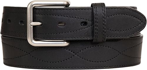 Wolverine Rugged Boot Leather Work Belt Ceintures, Western Figure 8 – Noir, 91 c