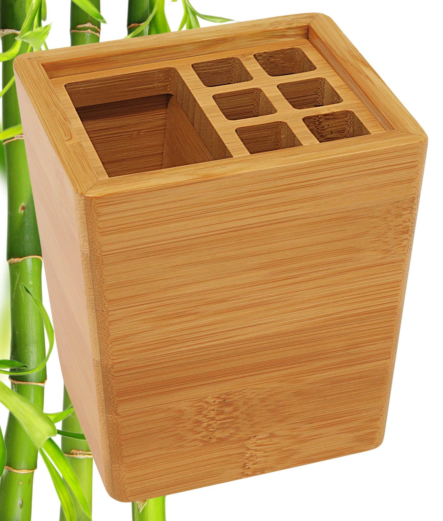 Wedo 61 407 Pen and Pencil Bamboo Pot - Brown