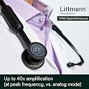 3M Littman® CORE Digital Stethoscope, Black Chestpiece, Tube, Stem and Headset, 27 inch, 8480 gallery image