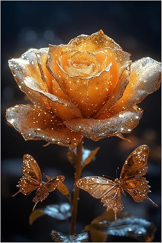 ZUMOOO Lienzo decorativo vintage con rosas para pared, lienzo de arte vintage, para dormitorio, sala de estar, pasillo, arte de pared, decoración de