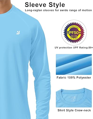 Vista 73 de Roadbox - Camisetas de protección FPU 50+ para hombre, de manga larga, para correr, exteriores, senderismo, natación, pesca Paquete de 2 - Negro