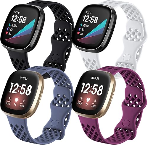 Maledan Compatible con Fitbit Sense Band Fitbit Versa 3 Band Fitbit Sense 2 Band Fitbit Versa 4 Bandas, correa de reloj deportiva impermeable