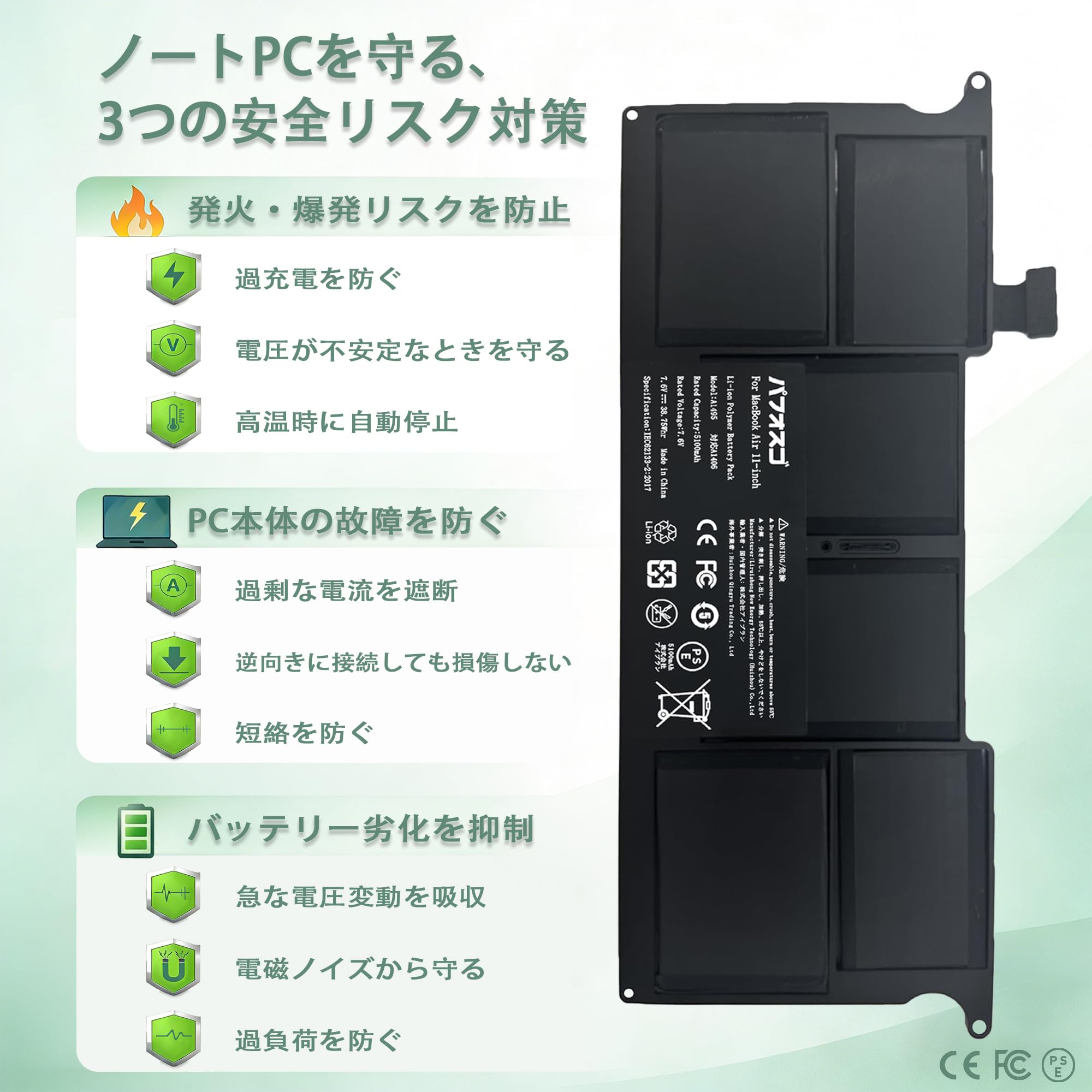 Amazon.co.jp: パフォスゴ for MacBook Air 11 インチ バッテリー 交換