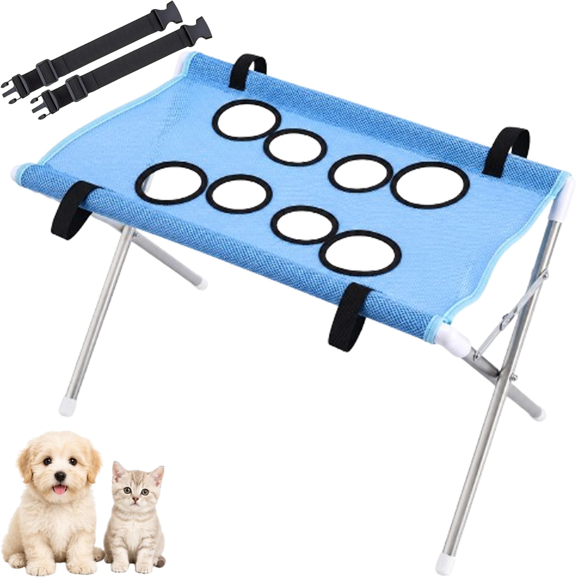 Foldable Pet Bathing Stand, Dog Bath Sling Holder Grooming Hammock，A