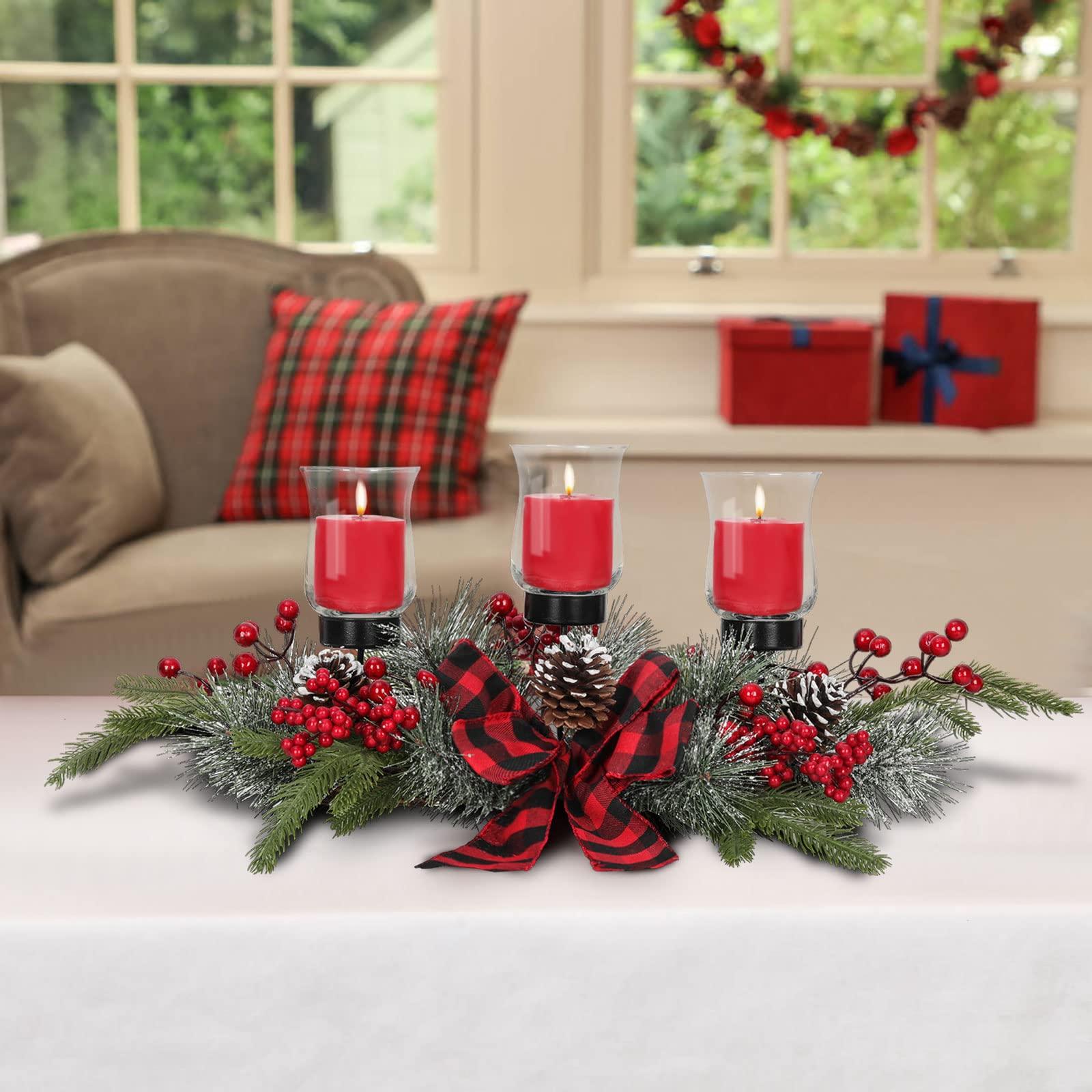 Dining Room Table Christmas Centerpiece