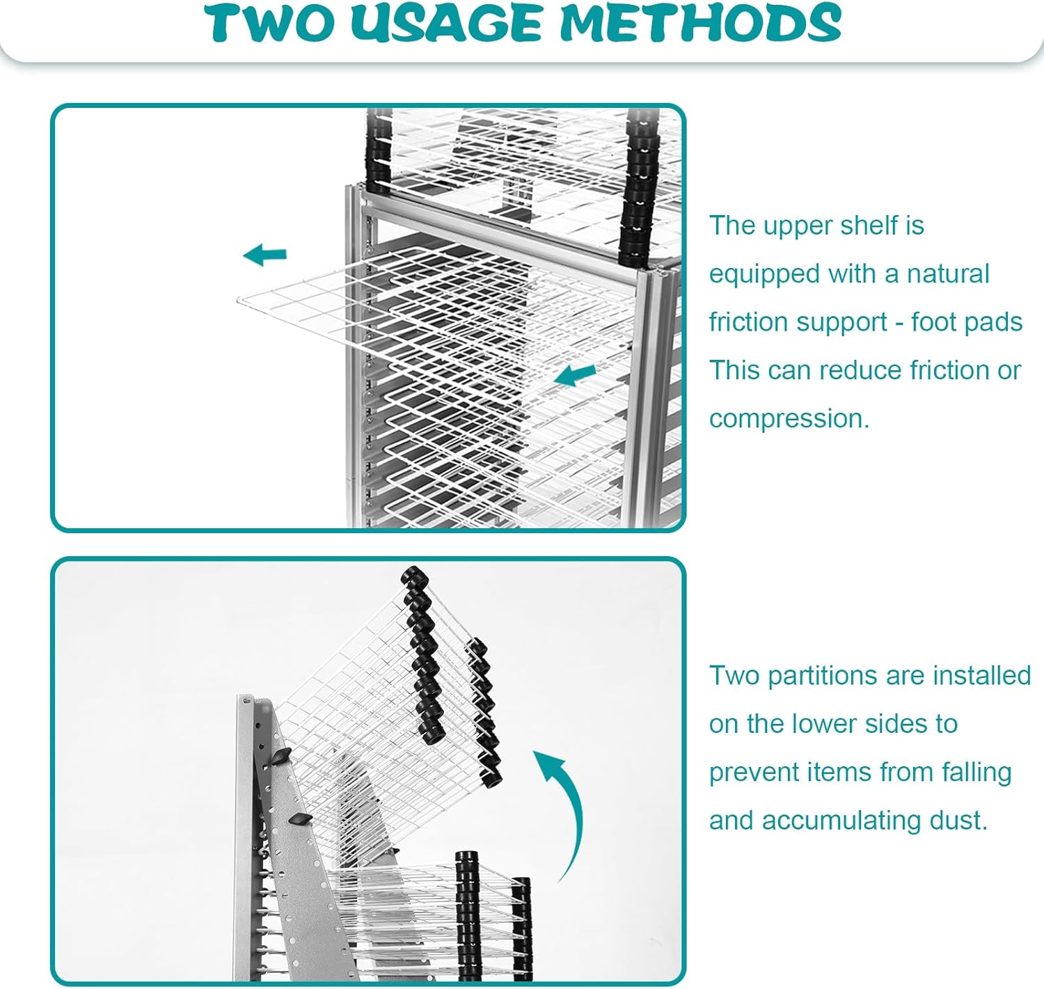 30-Layer Multi-Function Storage Rack Floor-Standing Project Dry Holder Large Capacity for Classroom Studio