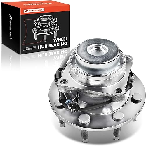 Miniatura 10 de A-Premium 2 rodamientos de rueda delantera y conjunto de cubo con ABS y 8 lengüetas compatibles con Chevrolet y GMC - 2003-2017 - Express