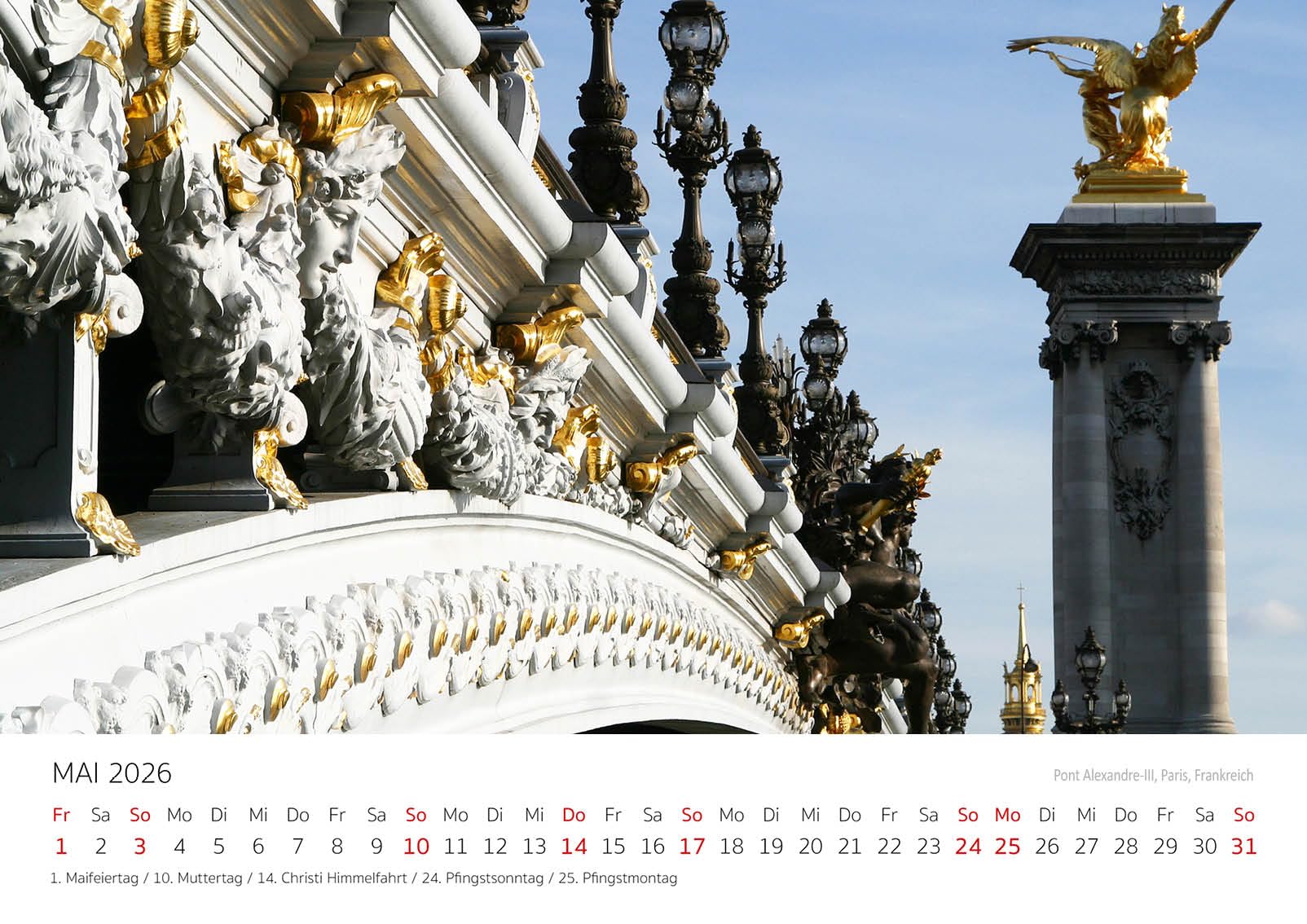 Edition Seidel Premium Kalender Brücken 2026 Format DIN A3 Wandkalender Europa USA Australien Brücke Bauwerke Architektur Peter Schickert