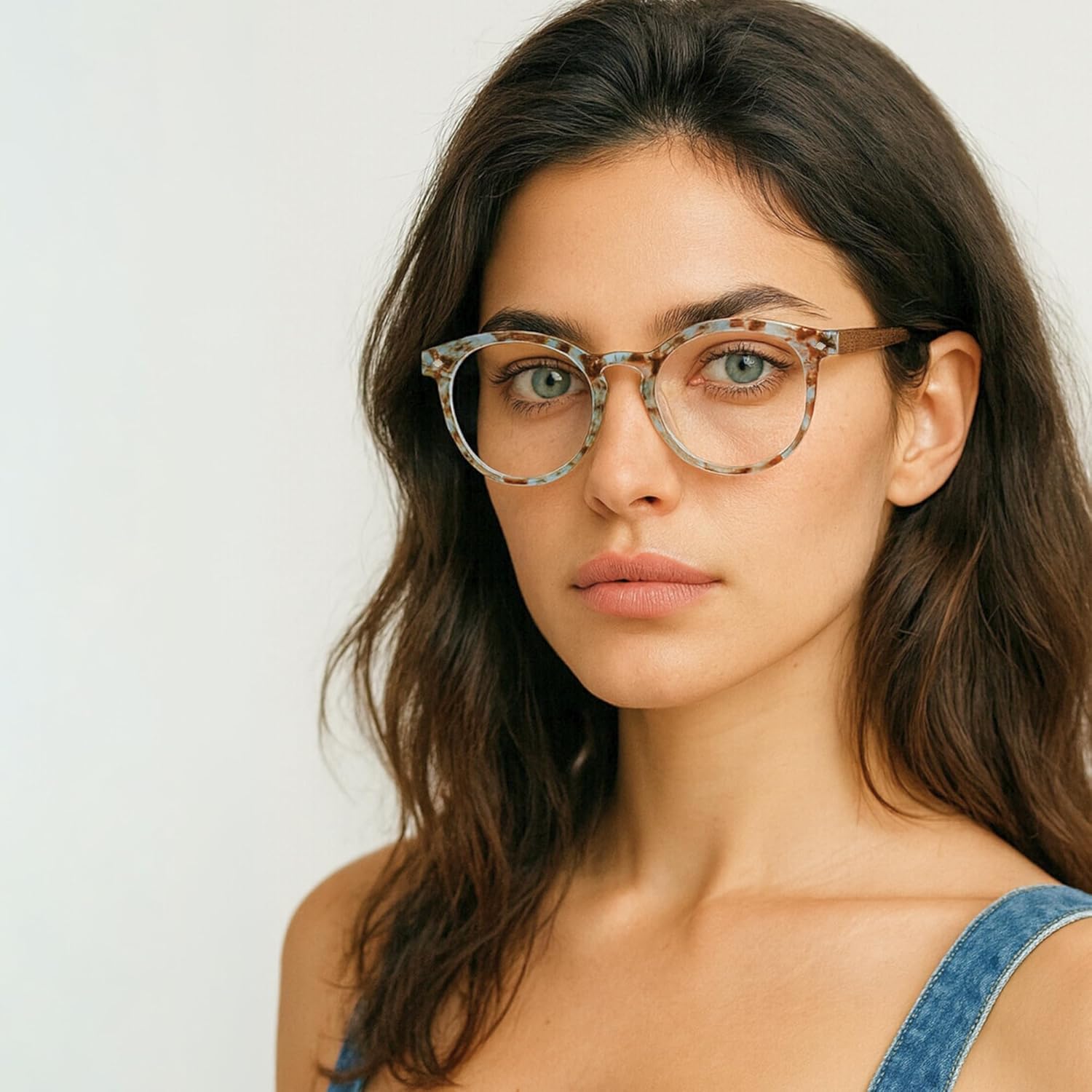 2SeeLife Large Round TR-90 Reading Glasses for Men & Women – Medium-Large Fit, Durable, Spring Hinges, Blue Light Readers, Aqua Blue, +1.00 - Image 5