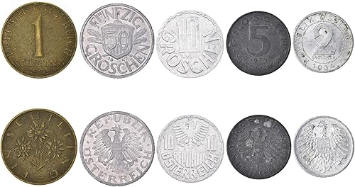 Miniatura 16 de Turquía 5 Monedas Mixtas 1 Kurus a 50 Lira Moneda turca desde 1957