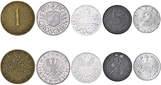 Österreich 5 gemischte Münzen | 1 Groschen zu 1 Schilling | Österreichische Währung seit 1946