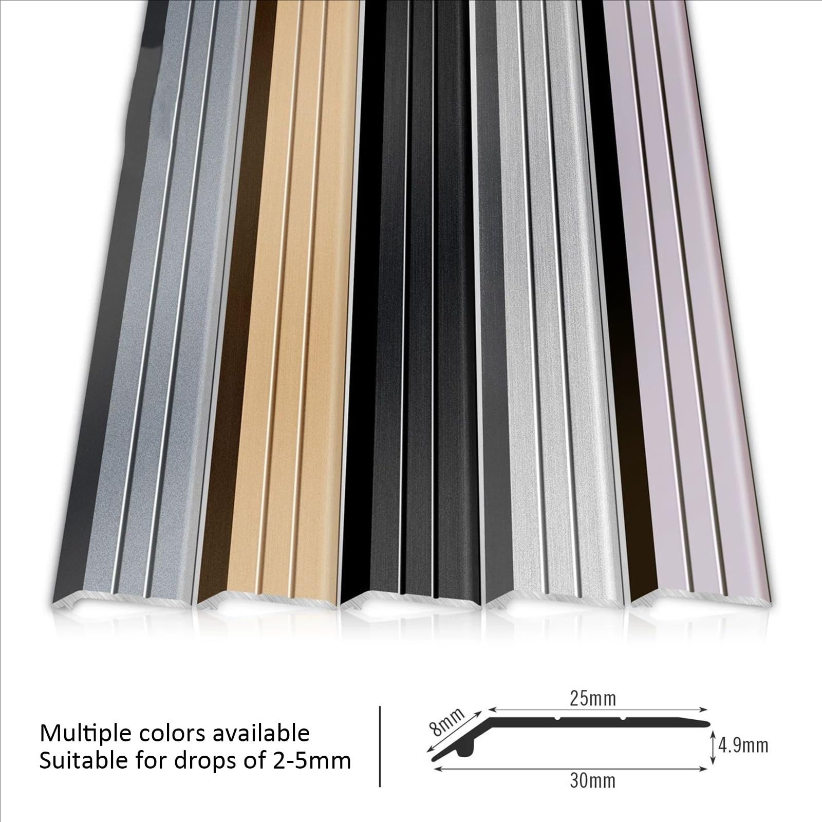 Aluminium Barre de Seuil Adhesive, Profilé de transition en métal