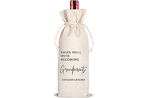 Best Gifts for Grandparents: Personalized Wine Themed Congratulations Announcement