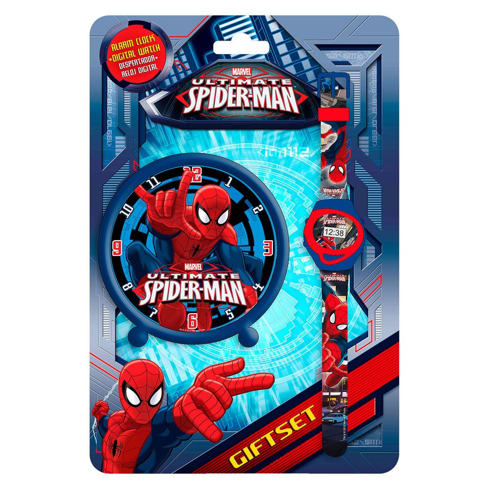 Marvel Digital Wrist Watch And Alarm Clock Spiderman