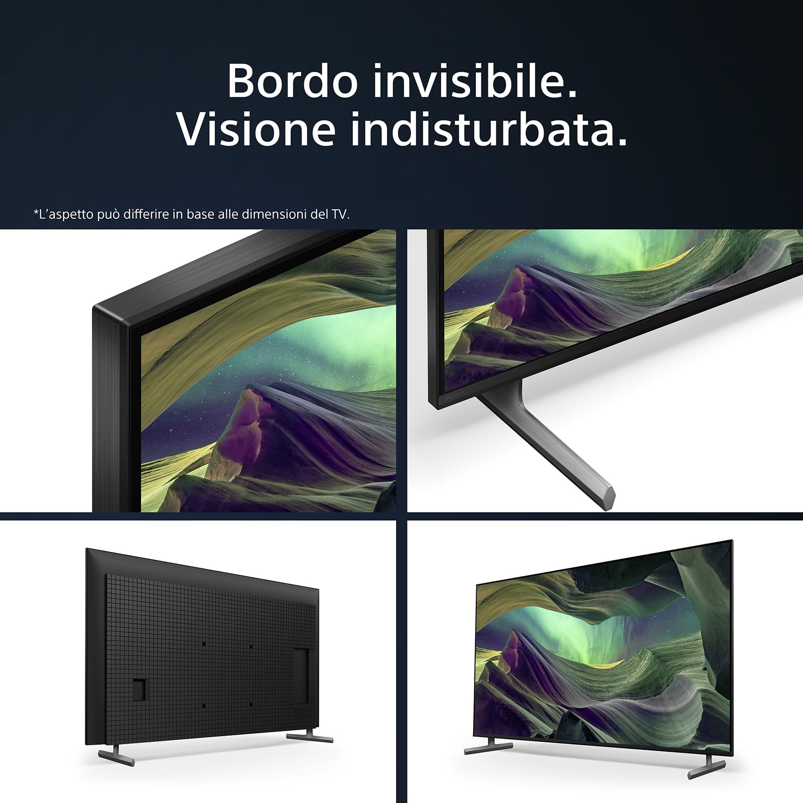 Sony BRAVIA KD-75X85L, Full Array LED, 4K HDR, Google TV, ECO PACK, BRAVIA CORE, Seamless Edge Design, Grigio Scuro