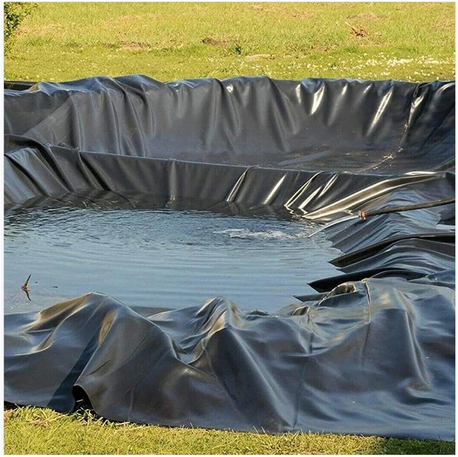 Waterproof HDPE Pond Liner - 3x4m Garden Bed Liners for Fish Ponds, Waterfalls & Backyard Water Features - Durable Membrane for Aquatic Environments