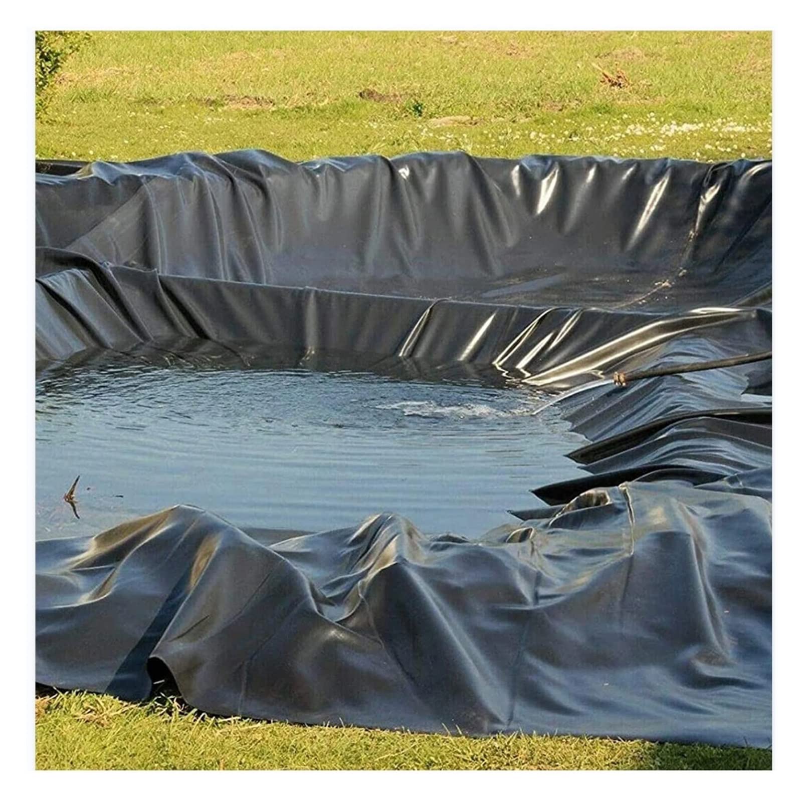 Bâche pour bassin en PEHD robuste 2x5m membrane imperméable jardin