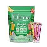 Ultima Replenisher Electrolyte Powder & Instant Tea Drink Mix - TeaFresher Variety, 16 Stickpacks - Sugar Free Electrolytes Hydration Packets with Fruit & Tea Fusions - Plant Based & Keto Friendly