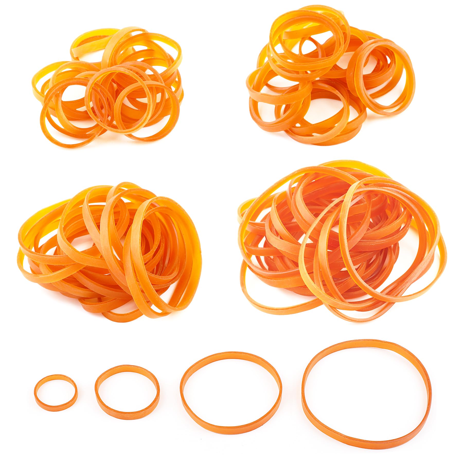 Elastic Bands Heavy Duty 80Pcs Thick rubber bands Natural Strong Money Elastic Bands Wide Rubber Band Stationary Stretchable Bands for Home School Office Workshop Accessories,Yellow（38/50/60/70*5mm）