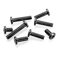 Vista 5 de Mywish M5 x 8mm 20 piezas de tornillos de cabeza plana con rosca hexagonal, pernos de acero inoxidable 304 para muebles con rosca completa, óxido