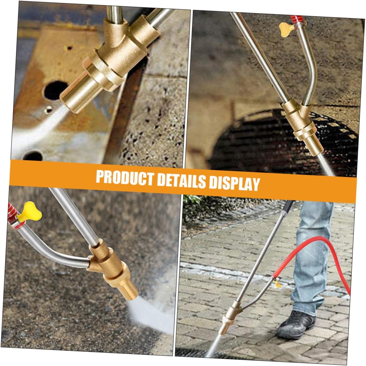 Luxshiny 1set Quick Connect Sandblasting Kit High Pressure Washer Accessory for Paint Removal Cleaning and Sandblasting Includes Nozzles Hose and Protective