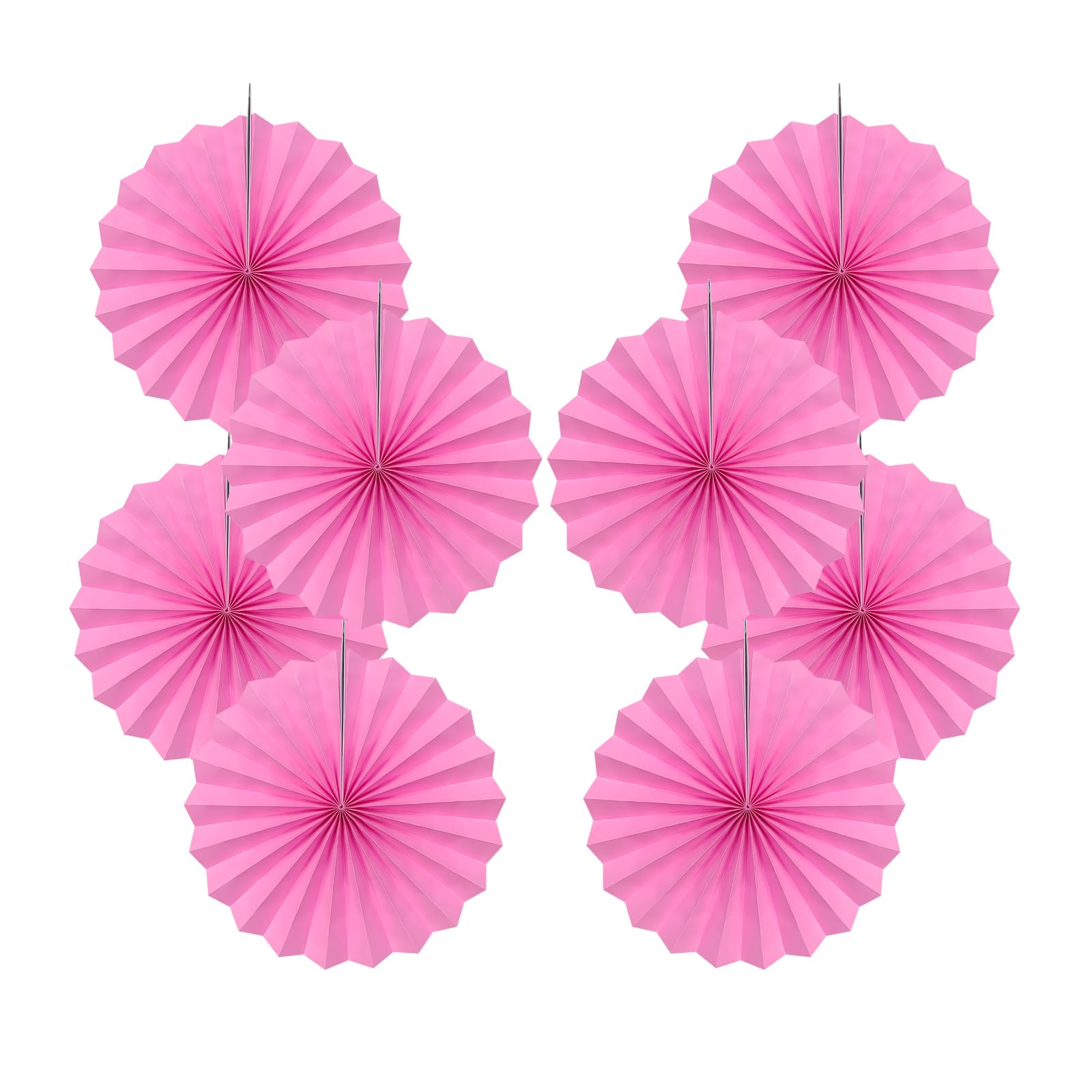 Red Hanging Paper Fans,Red Accessories Paper Decorations for Party,Valentines Day Decorations,Photo Booth Props Decor,12in Hanging Paper Fans 30 Color DIY Set ?Magenta?