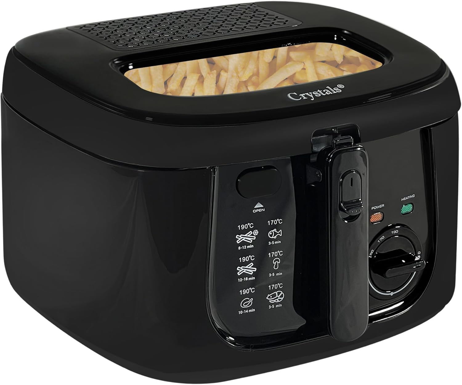 Crystals 1800W/2.5L Deep Fat Fryer, Deep Fryer NonStick Coating