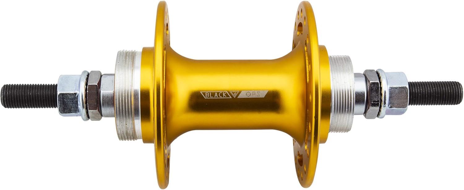 Black Ops MX-1100co BMX Rear Hubs, 36 x 3/8 w Cutouts, Gold