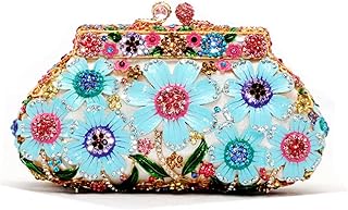 Borsa Elegante Borsa di Sera Pochette Custodia Rigida per Gioielli, Borsa da Toilette per Feste, Pochette, Portafoglio, Denaro, Borse da Sposa (Color : Blue)